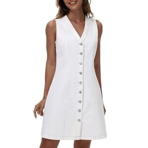 Frye Womens Denim Dress Button Down Western Cowgirl L NWT